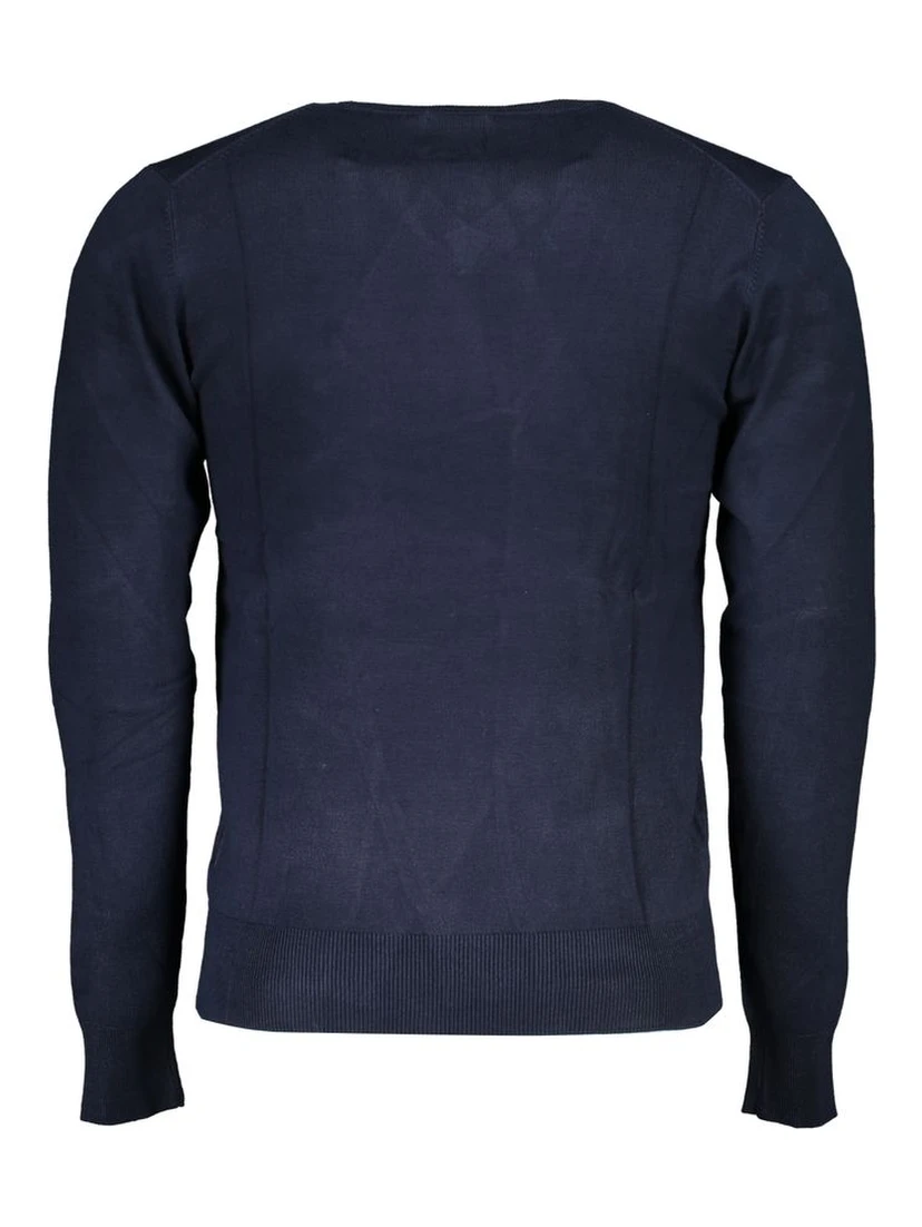 Blu Viscosa Uomo Maglia
