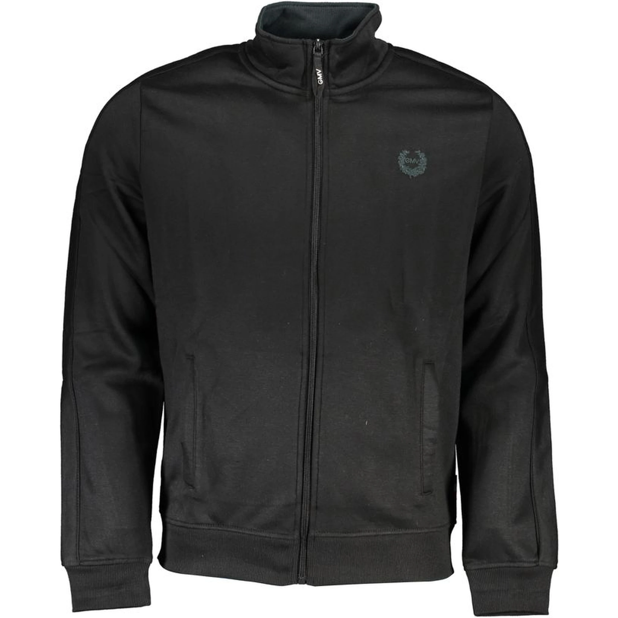 Black Polyester Men Sweatshirt