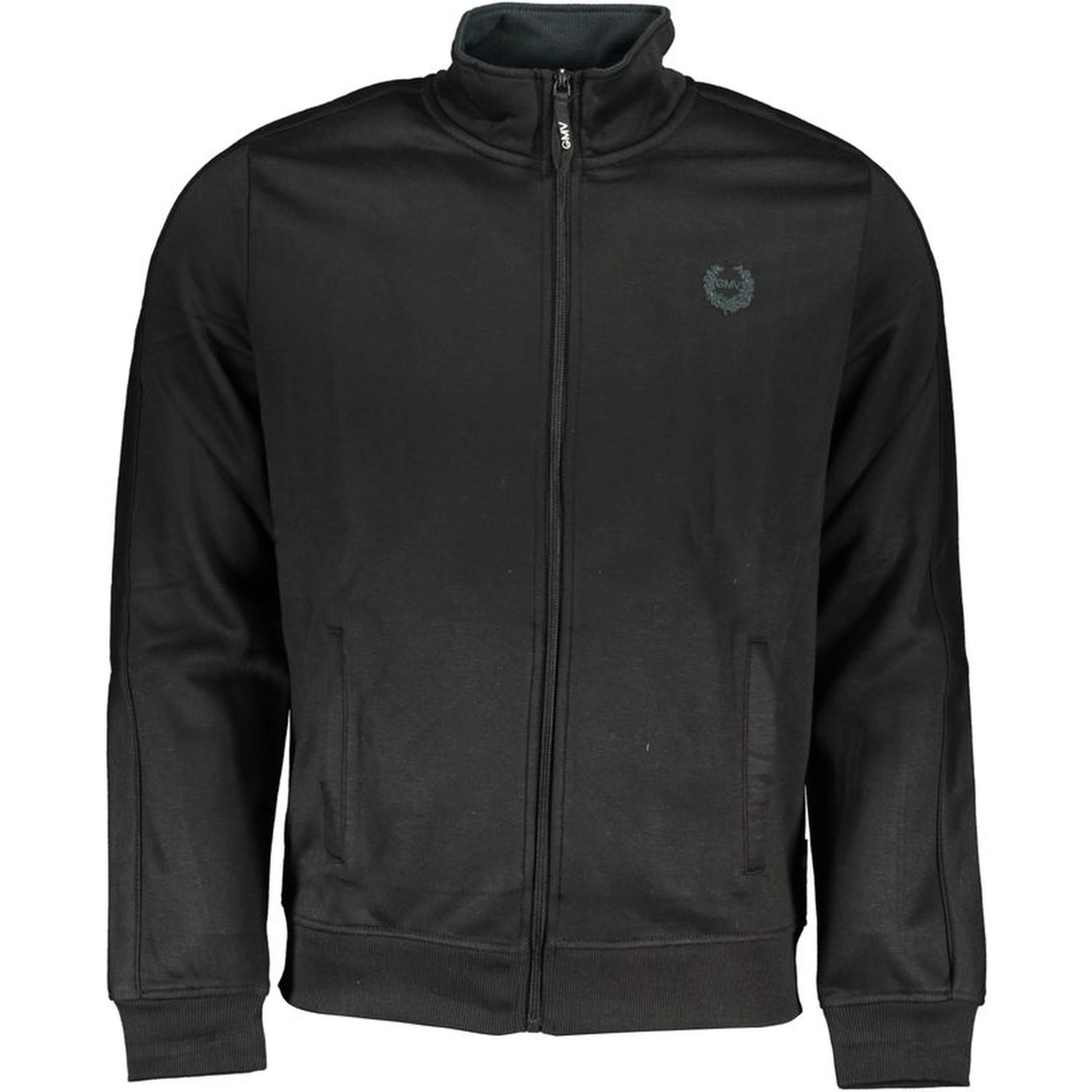 Black Polyester Men Sweatshirt