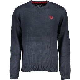 Blue Cotton Men's Sweater