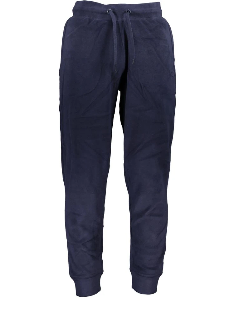 Blue Polyester Men's Sweatpant