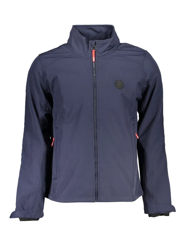 Blu Polyester Men's Jacket