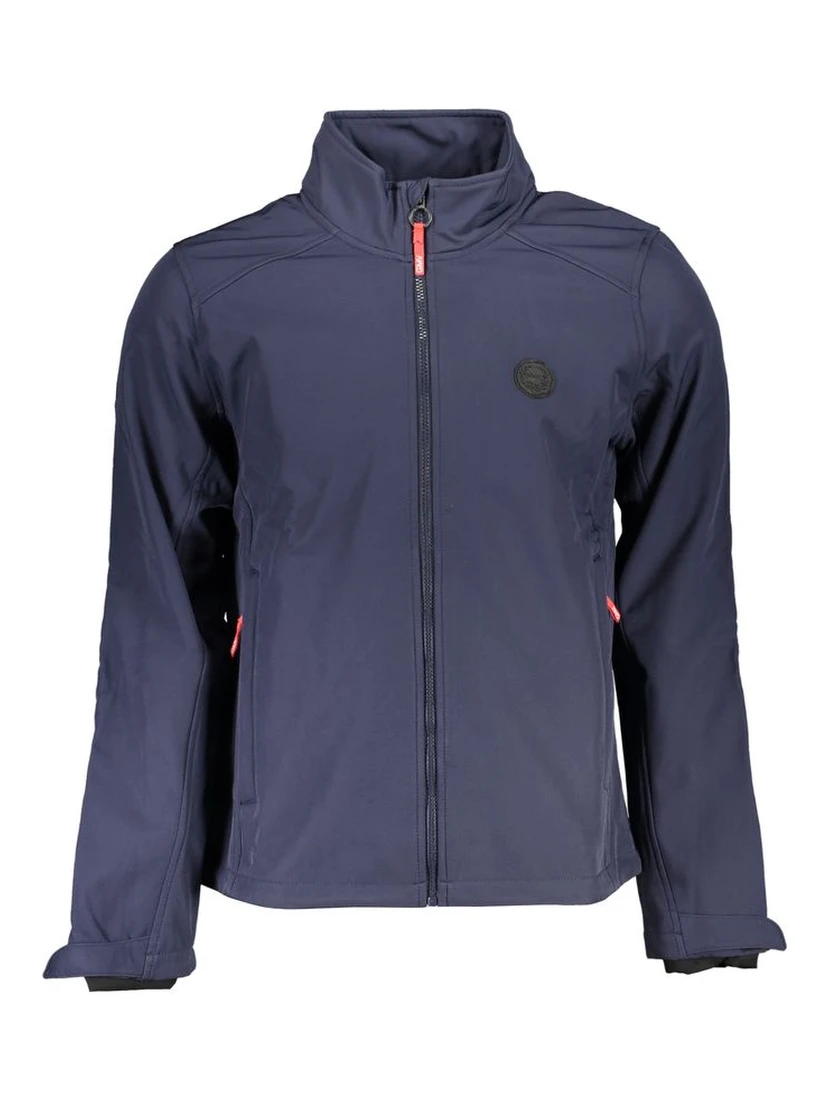 Blu Polyester Men's Jacket