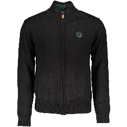 Black Cotton Men's Cardigan