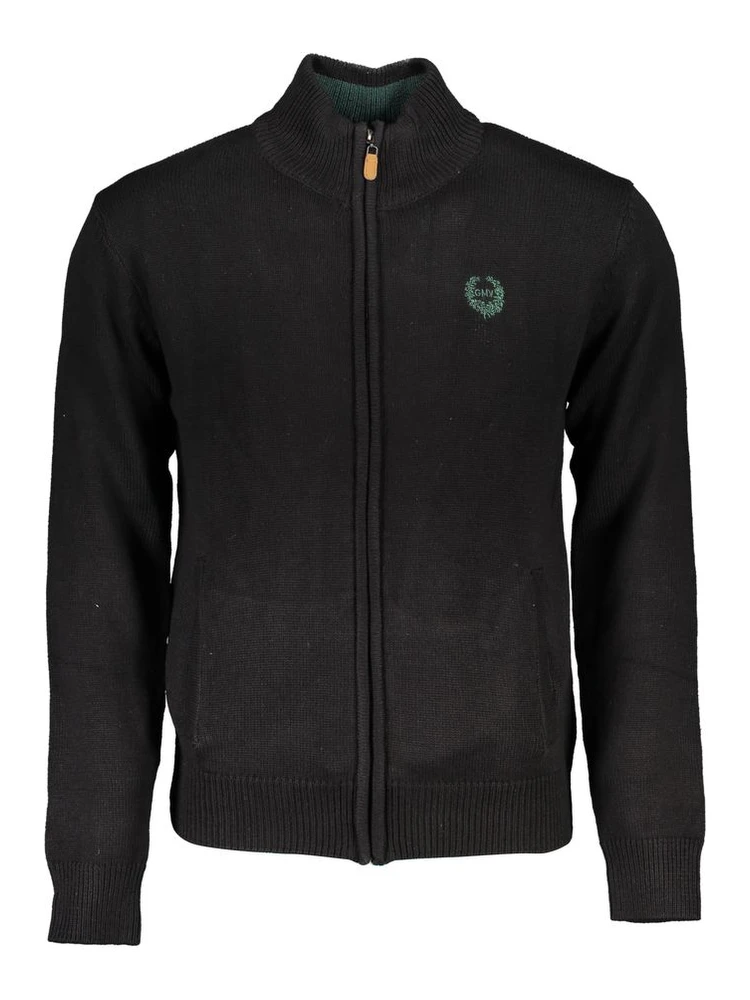 Black Cotton Men's Cardigan