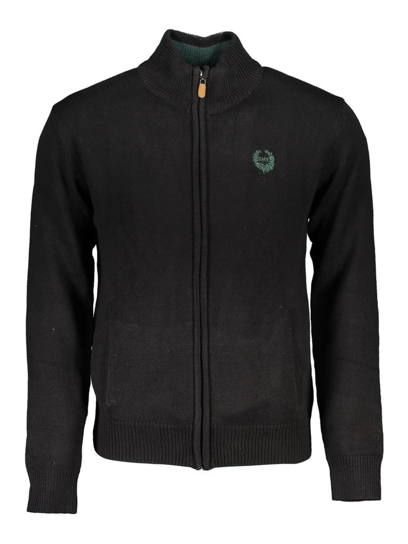 Black Cotton Men's Cardigan