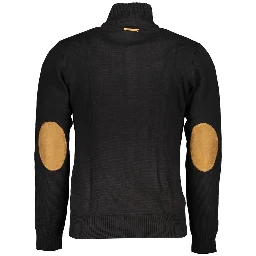 Black Cotton Men's Cardigan