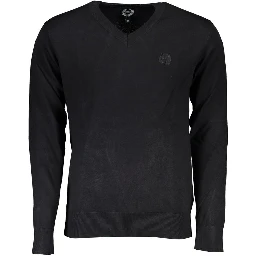 Black Viscose Men's Sweater