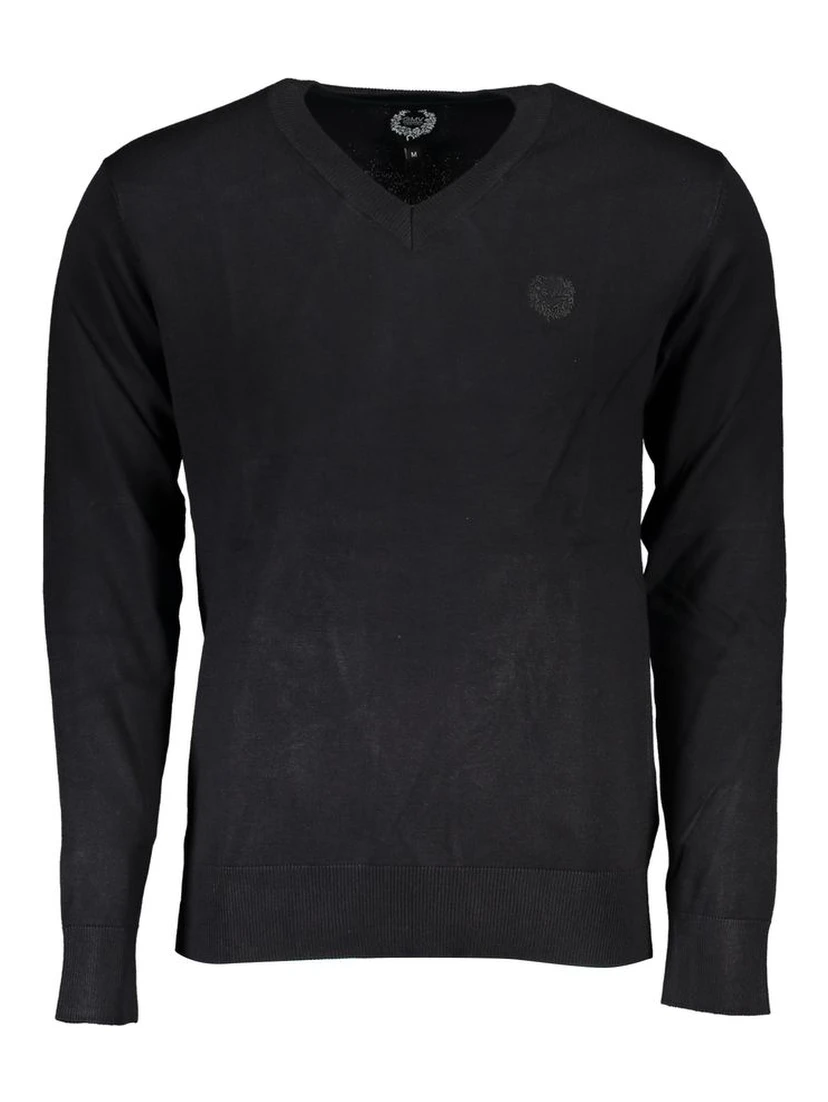 Black Viscose Men's Sweater
