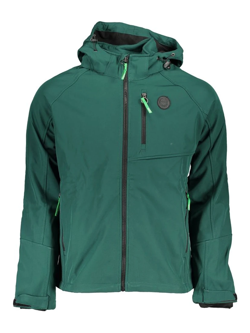 Green Polyester Jackets & Coat