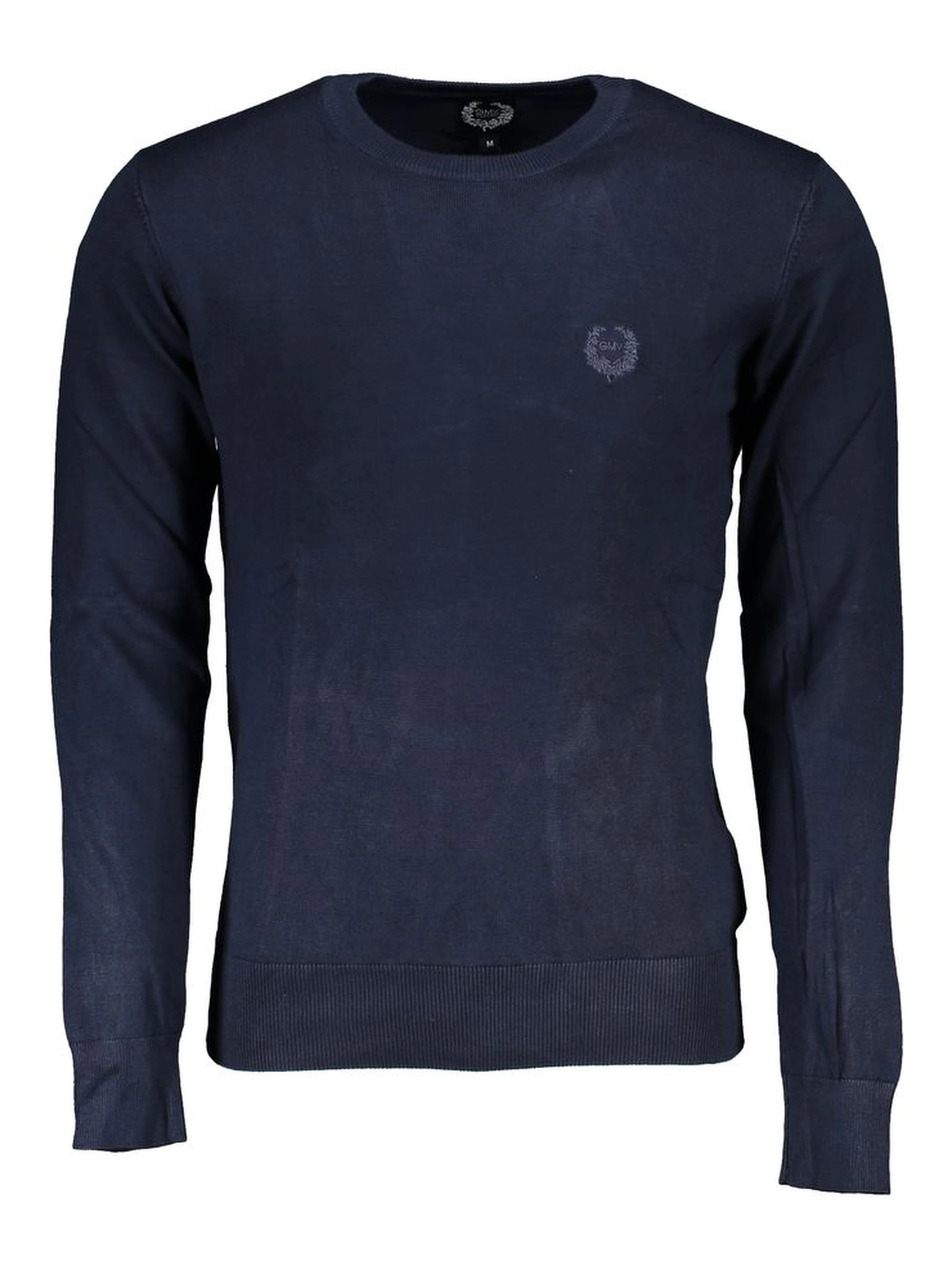 Blue Viscose Men Sweater