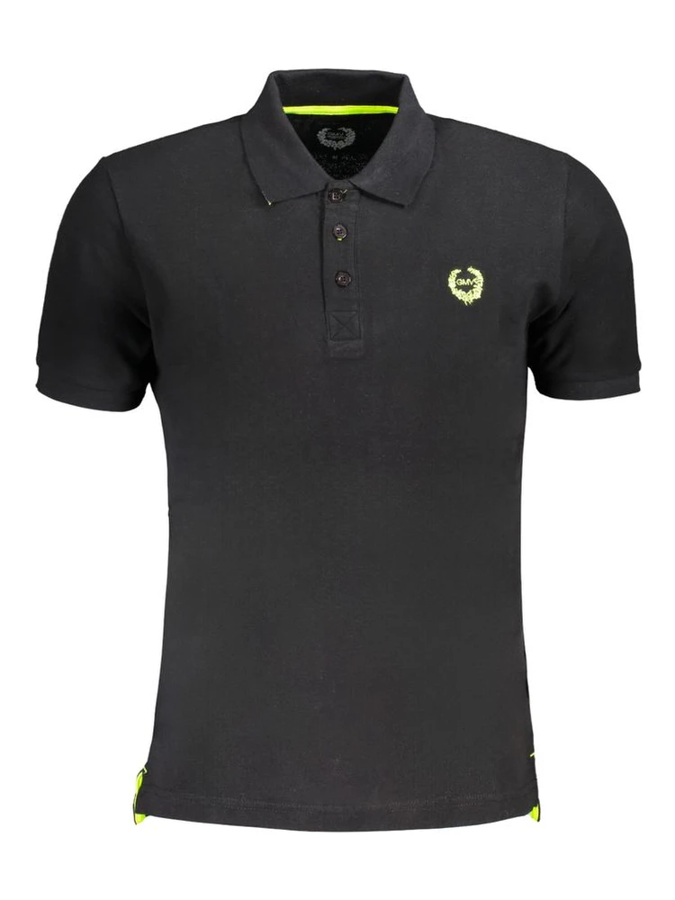 Black Cotton Polo Shirt