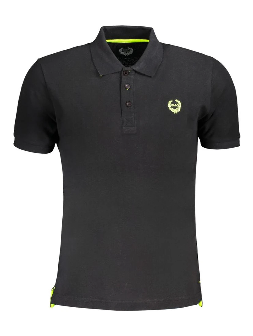 Black Cotton Polo Shirt