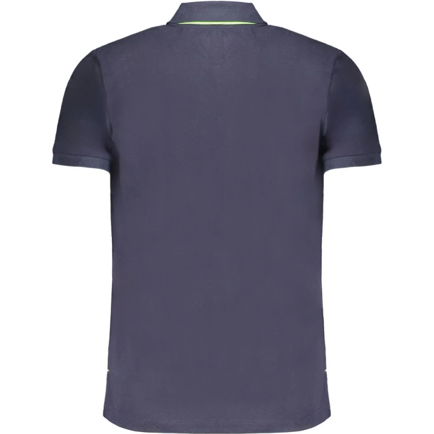 Blue Cotton Men Polo
