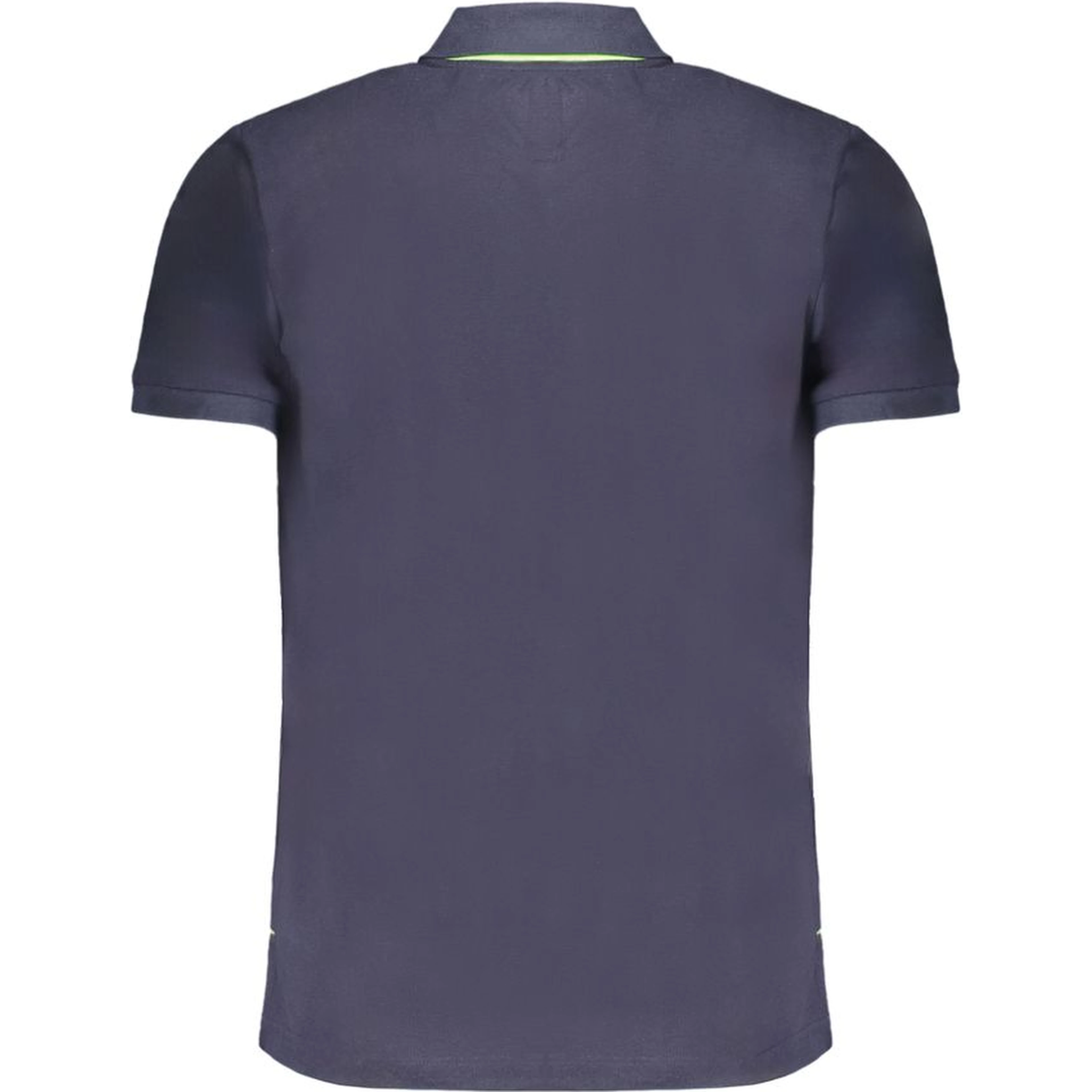 Blue Cotton Men Polo