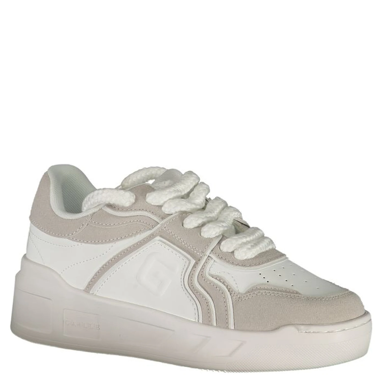 White Polyester Sneaker