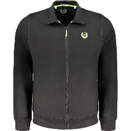 Black Cotton Men's Sweatshirt