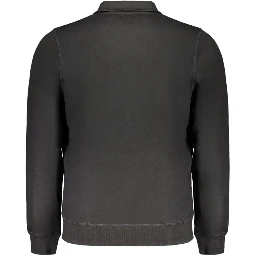 Black Cotton Men's Sweatshirt