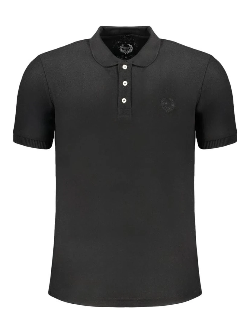 Black Cotton Polo Shirt
