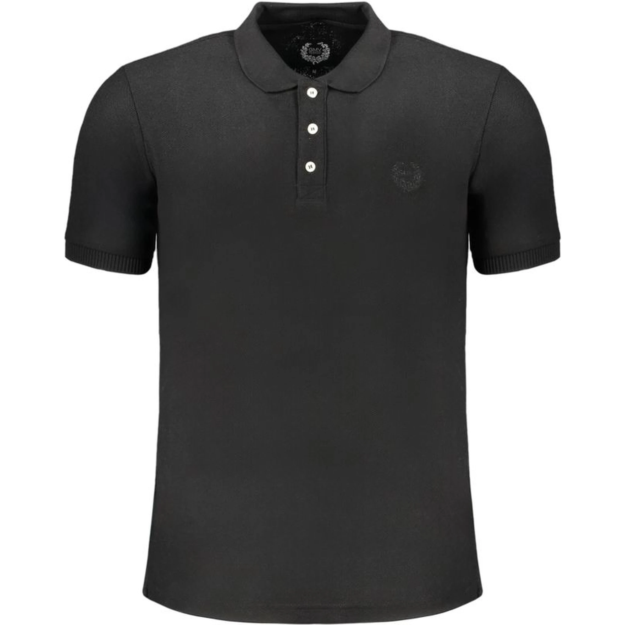 Black Cotton Polo Shirt