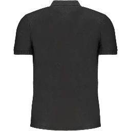 Black Cotton Polo Shirt