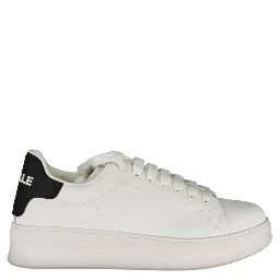 White Polyurethane Men Sneaker