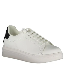 White Polyurethane Men Sneaker