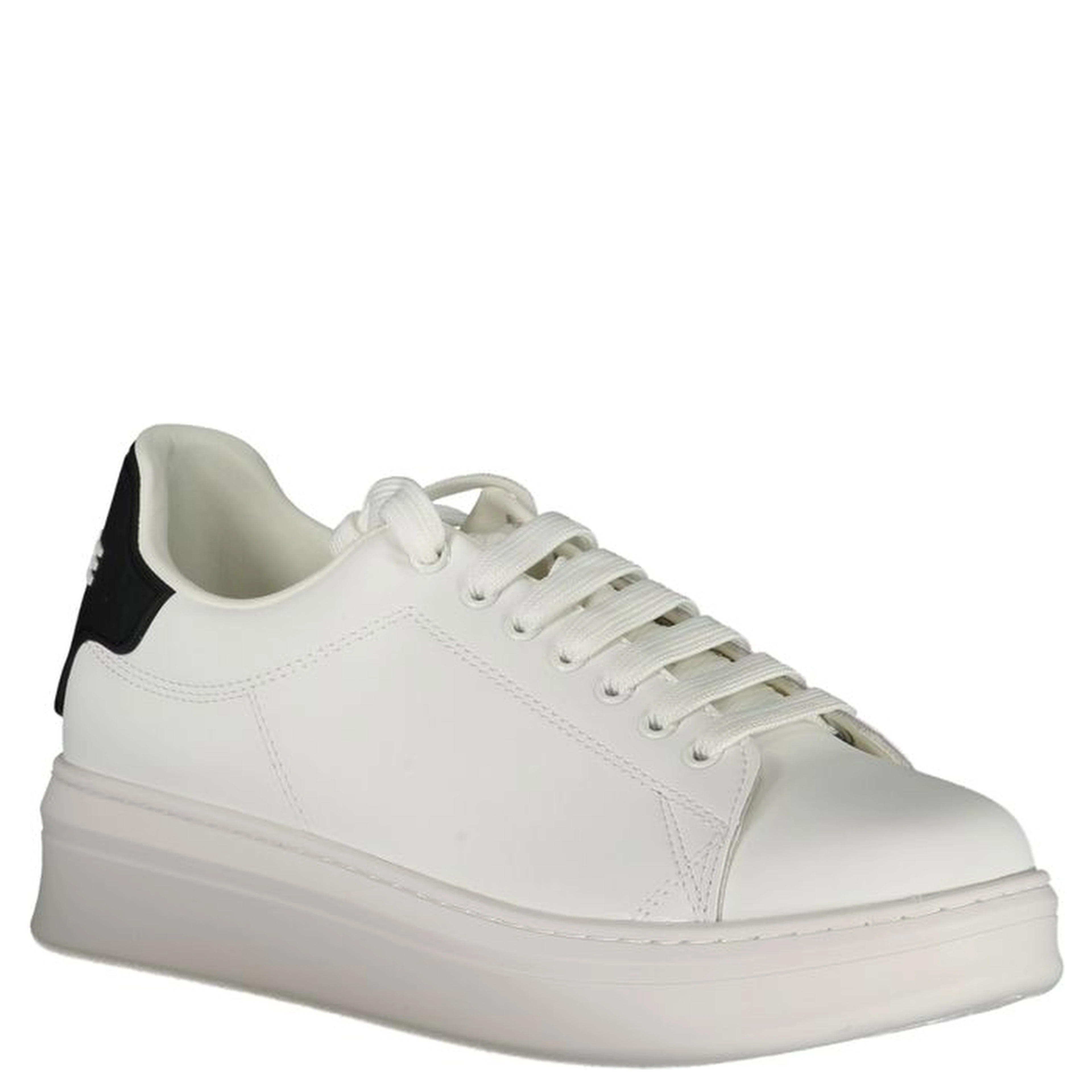 White Polyurethane Men Sneaker