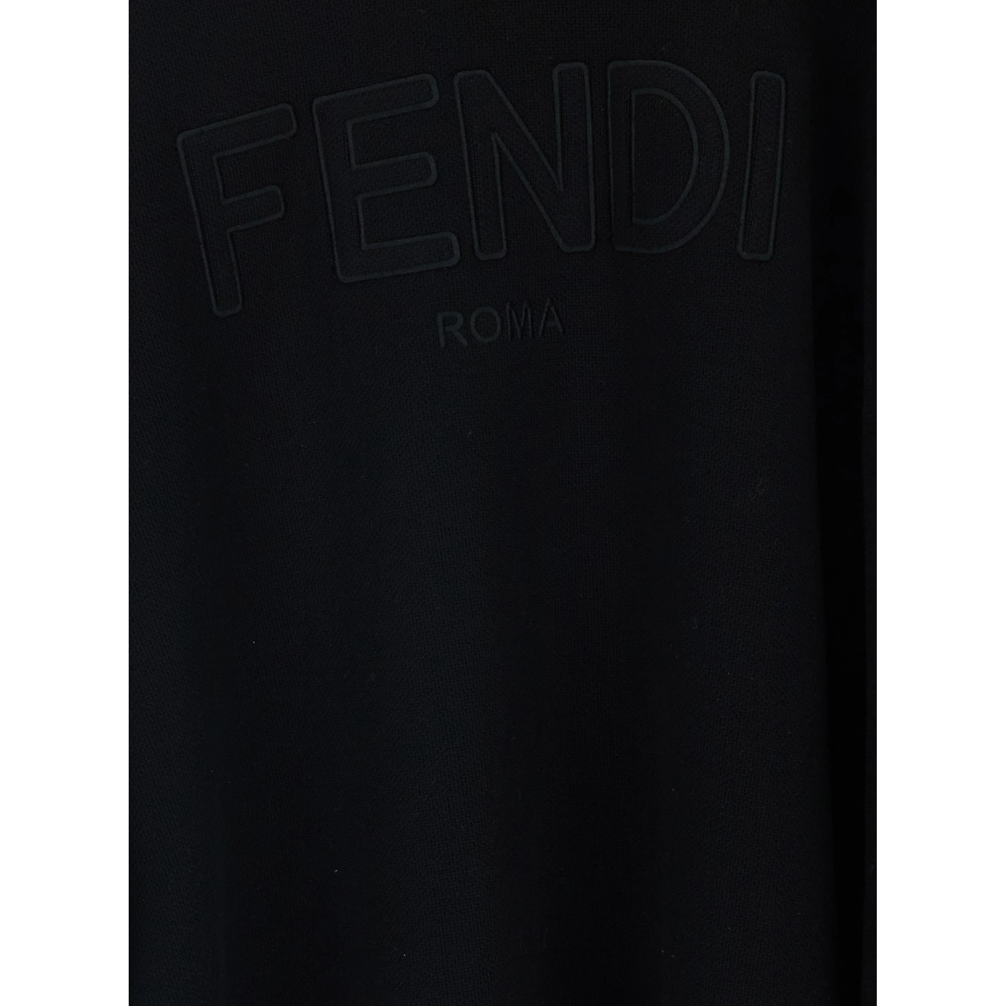 Black Hooded Cape with Logo Lettering on the Front in Virgin Wool Girl