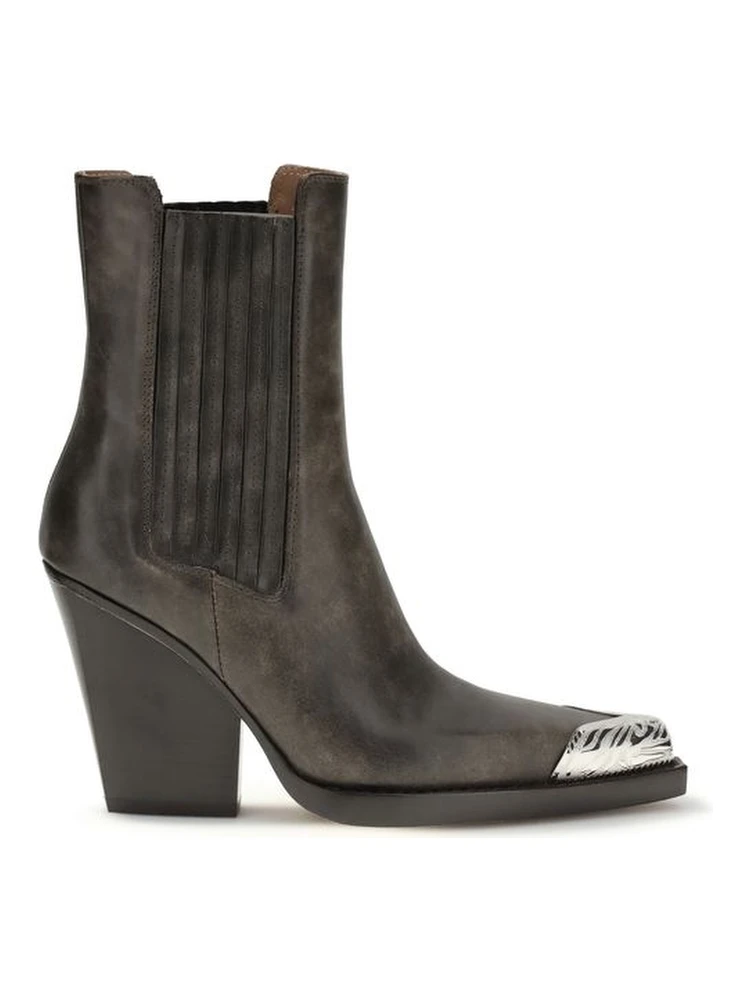 Black Leather Ankle Boots