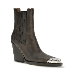 Black Leather Ankle Boots