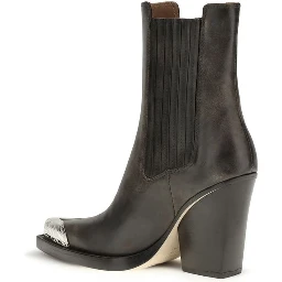 Black Leather Ankle Boots