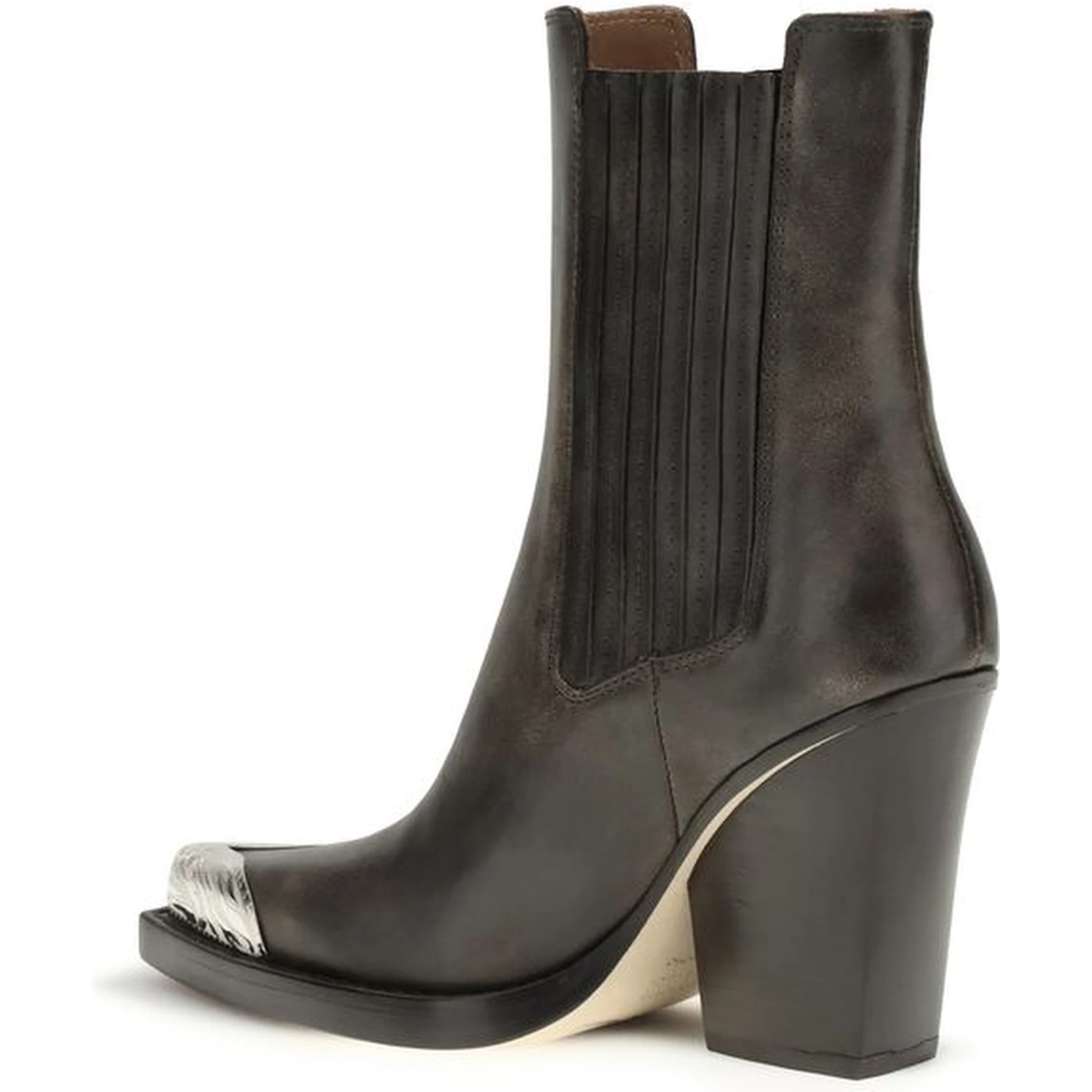 Black Leather Ankle Boots