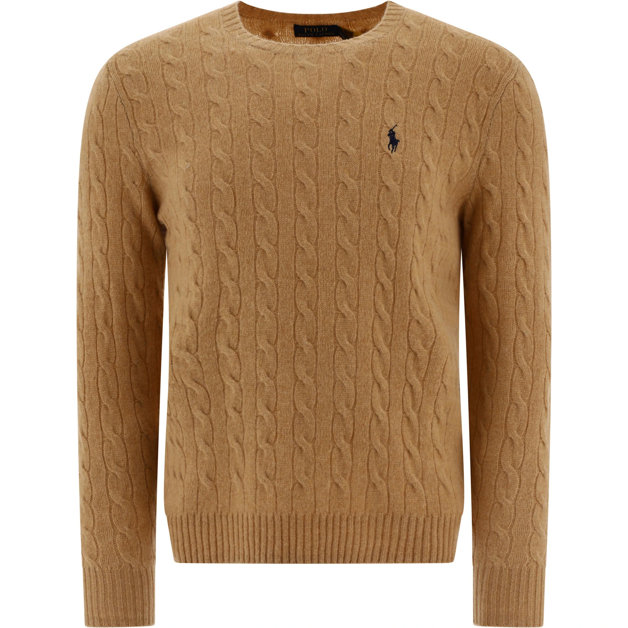 Wool and cashmere crewneck sweater with logo