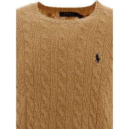 Wool and cashmere crewneck sweater with logo