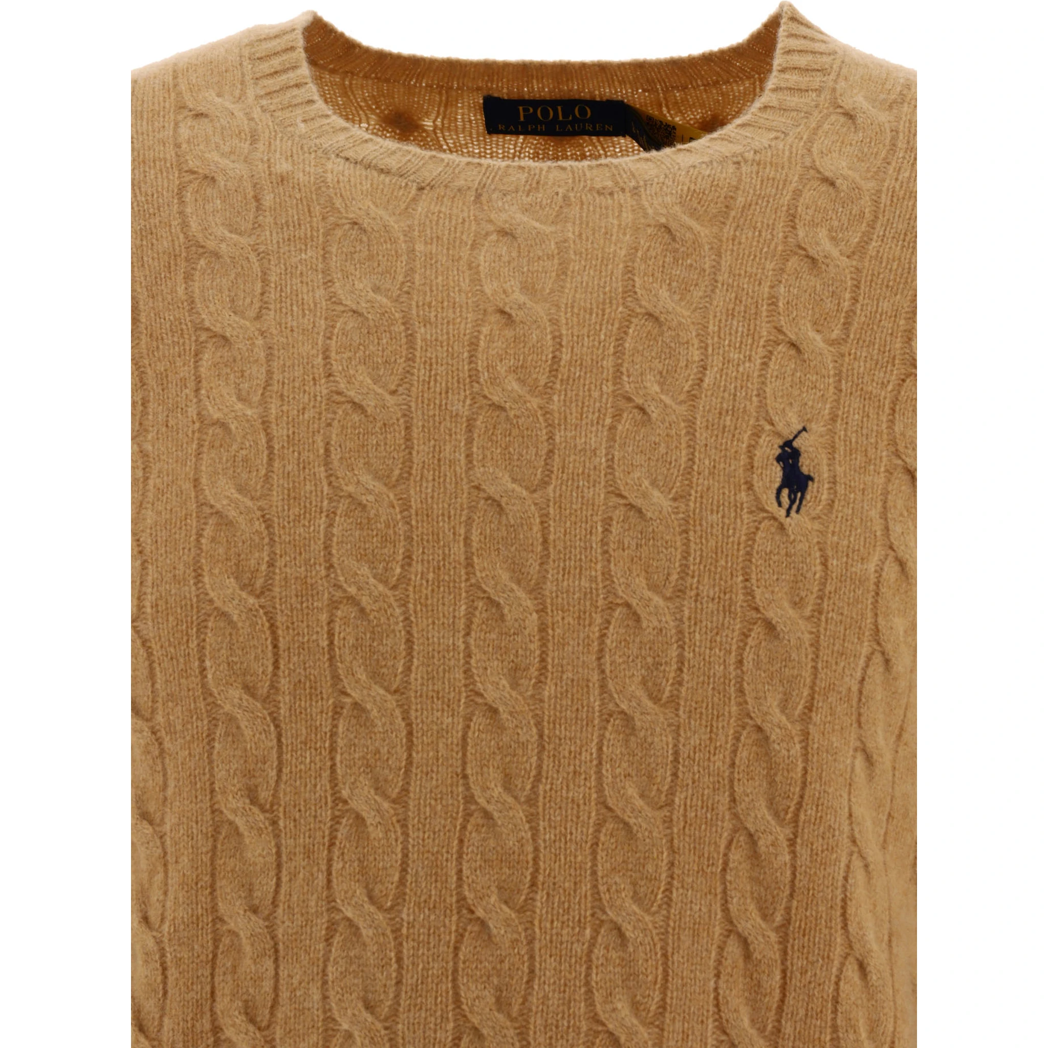 Wool and cashmere crewneck sweater with logo