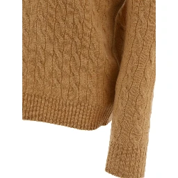 Wool and cashmere crewneck sweater with logo