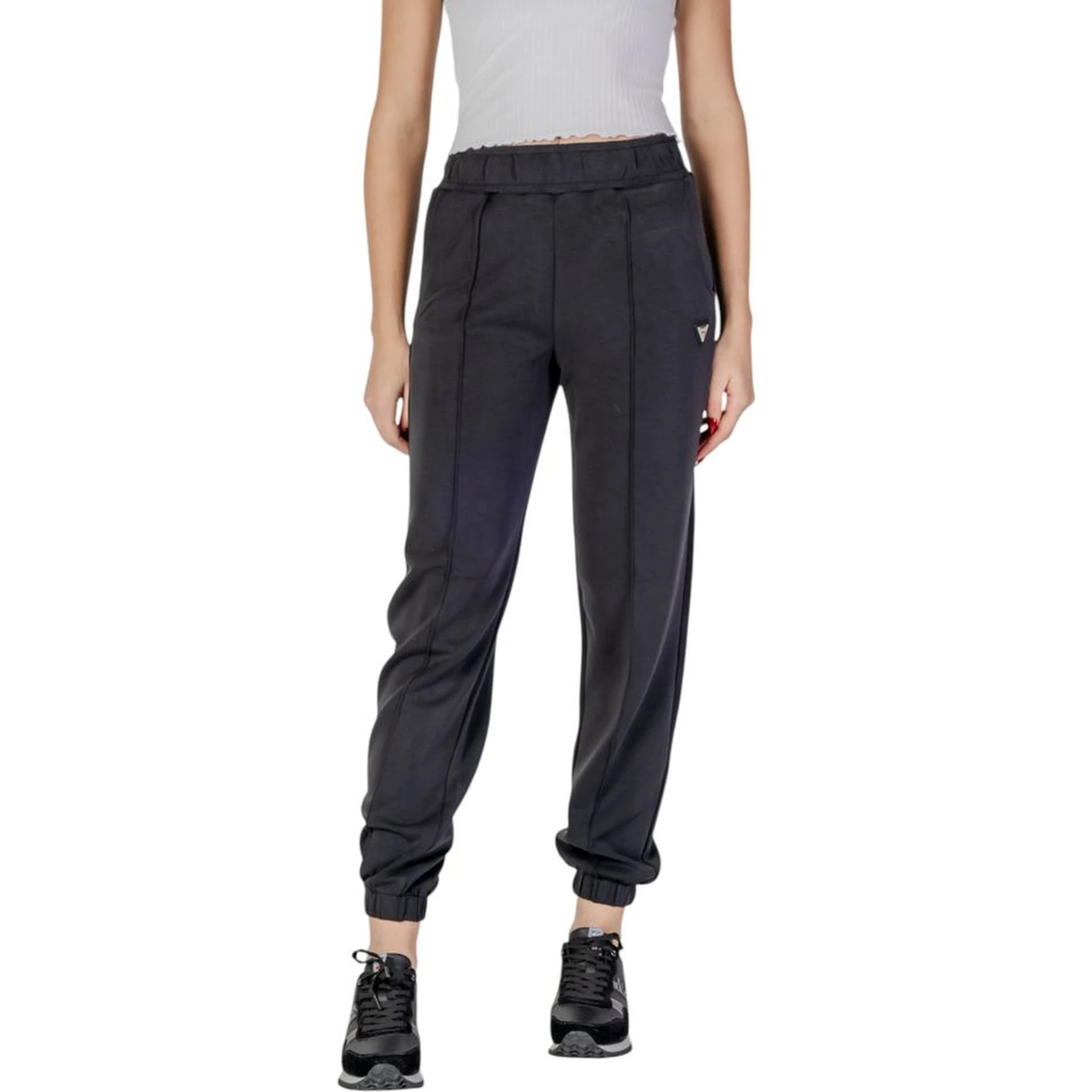 Black Polyester Joggers (Workout Pants)
