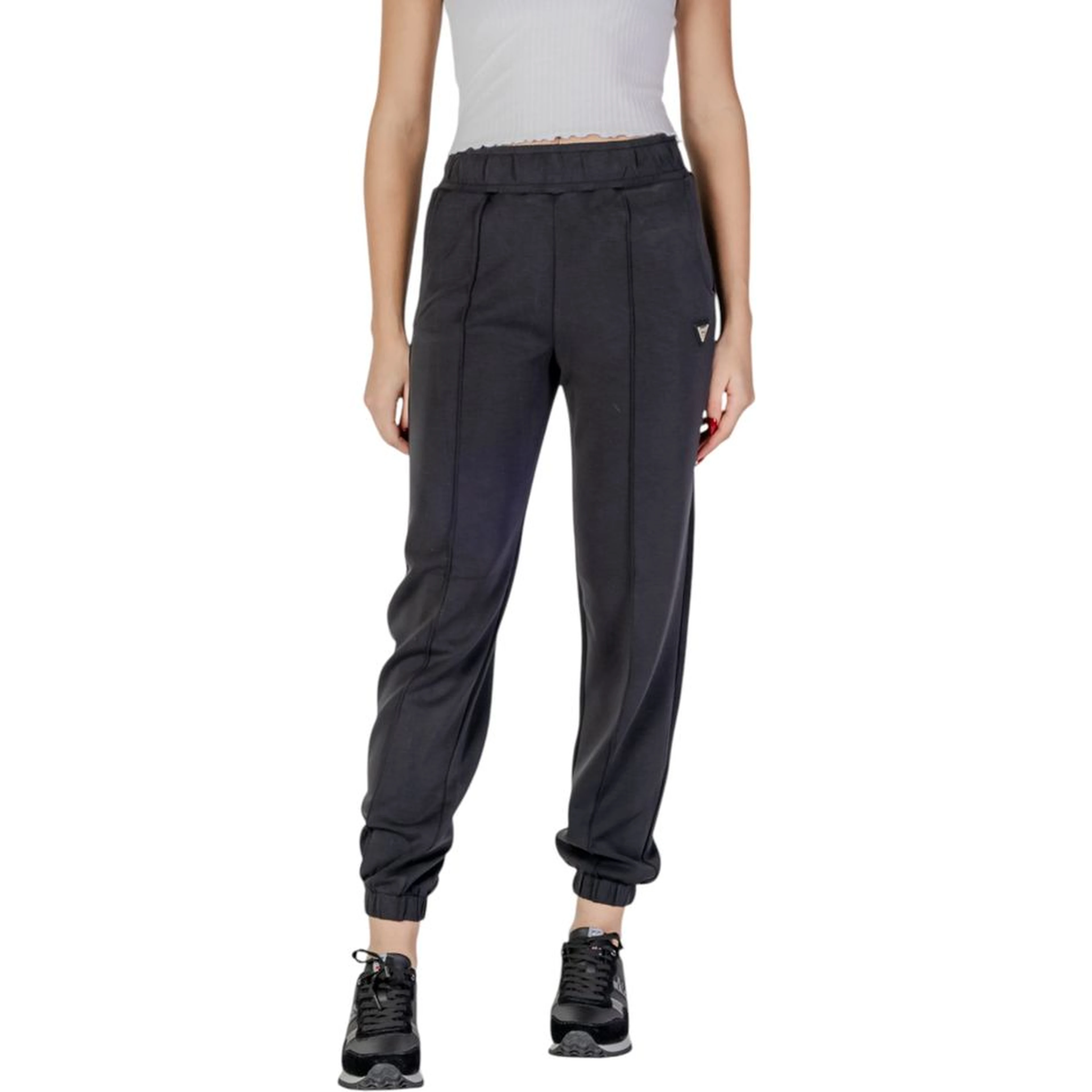 Black Polyester Joggers (Workout Pants)
