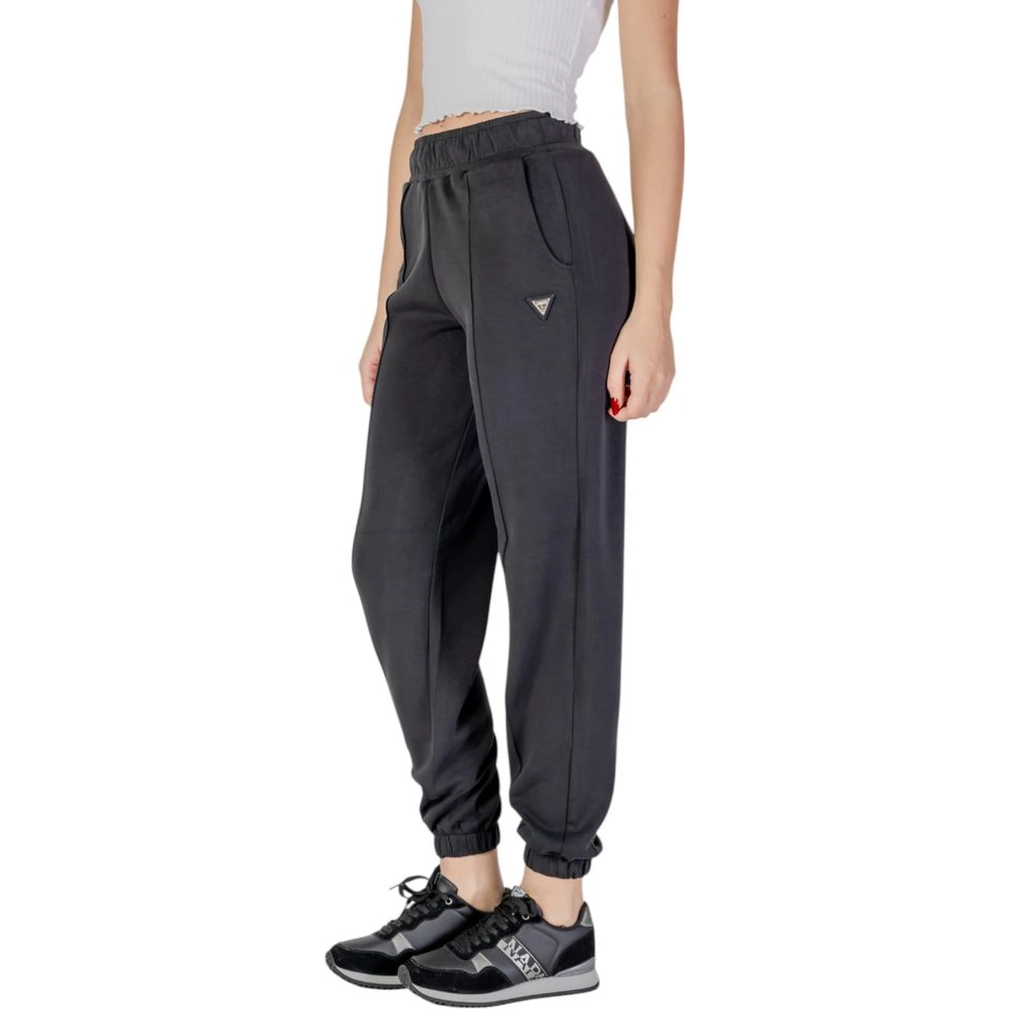 Black Polyester Joggers (Workout Pants)