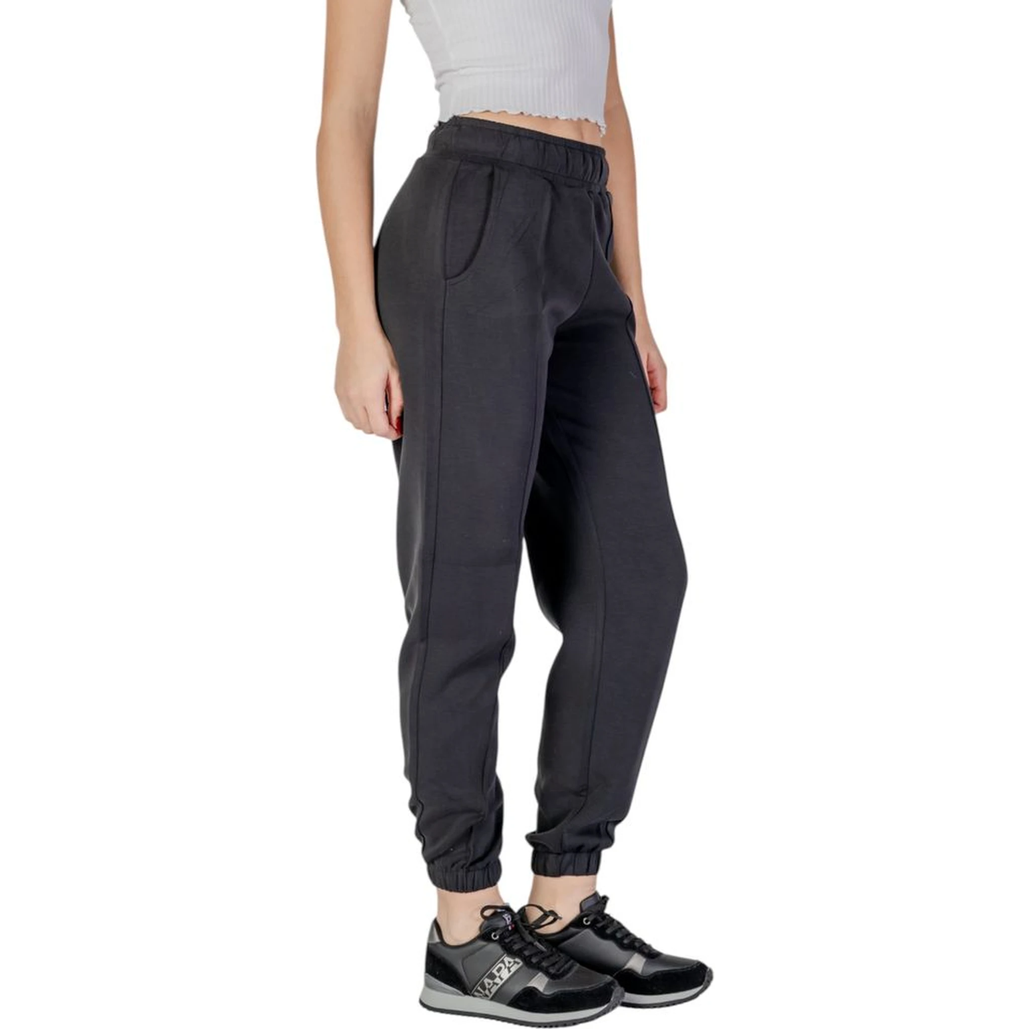 Black Polyester Joggers (Workout Pants)