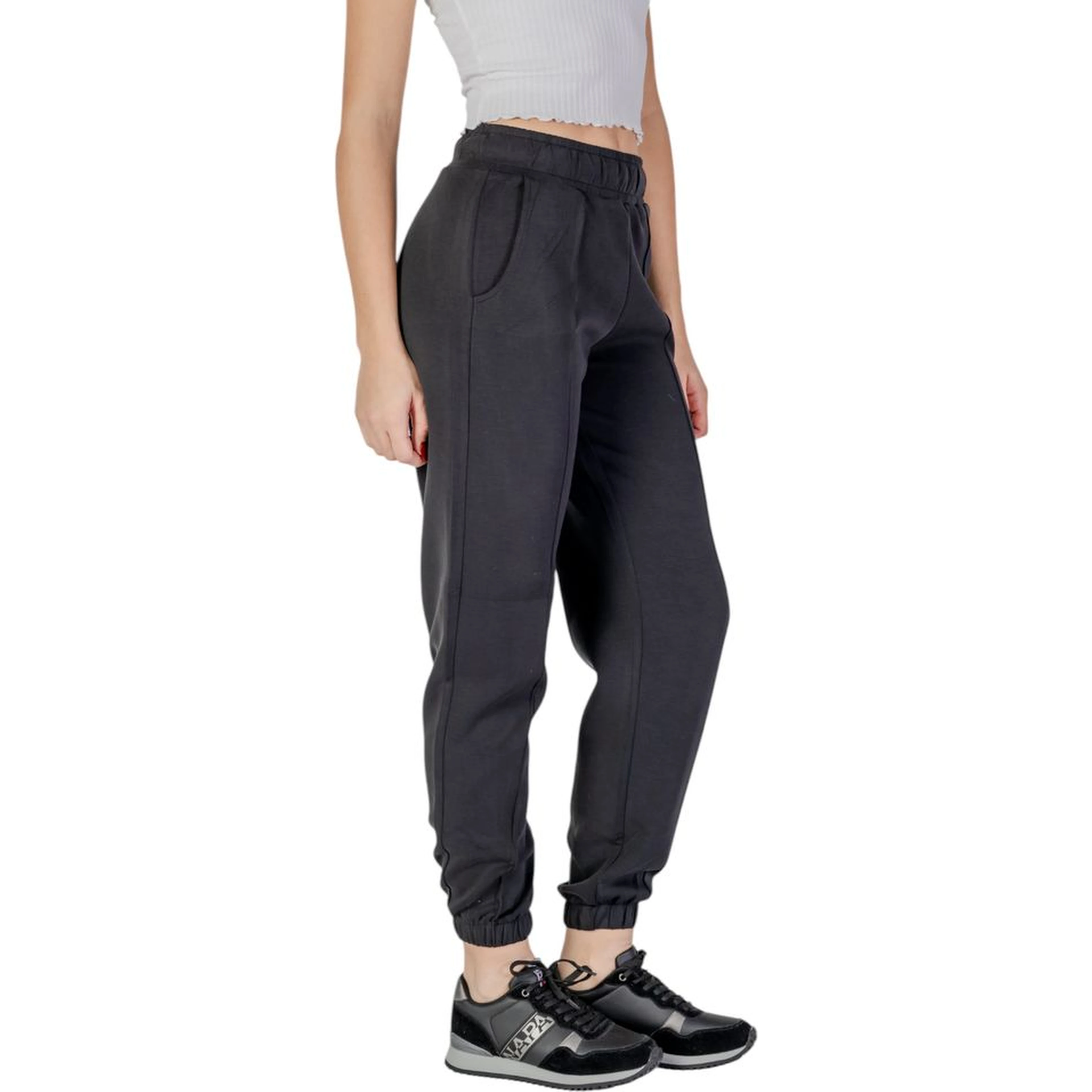 Black Polyester Joggers (Workout Pants)