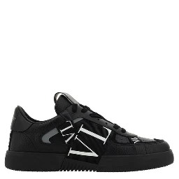 Black Leather VL7N Sneakers
