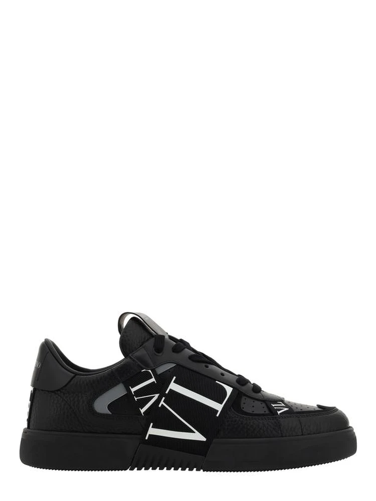 Black Leather VL7N Sneakers