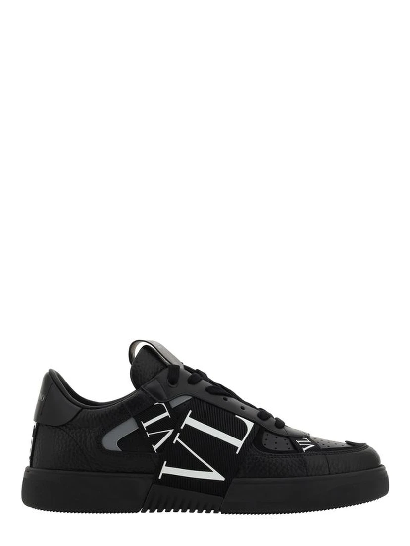 Black Leather VL7N Sneakers