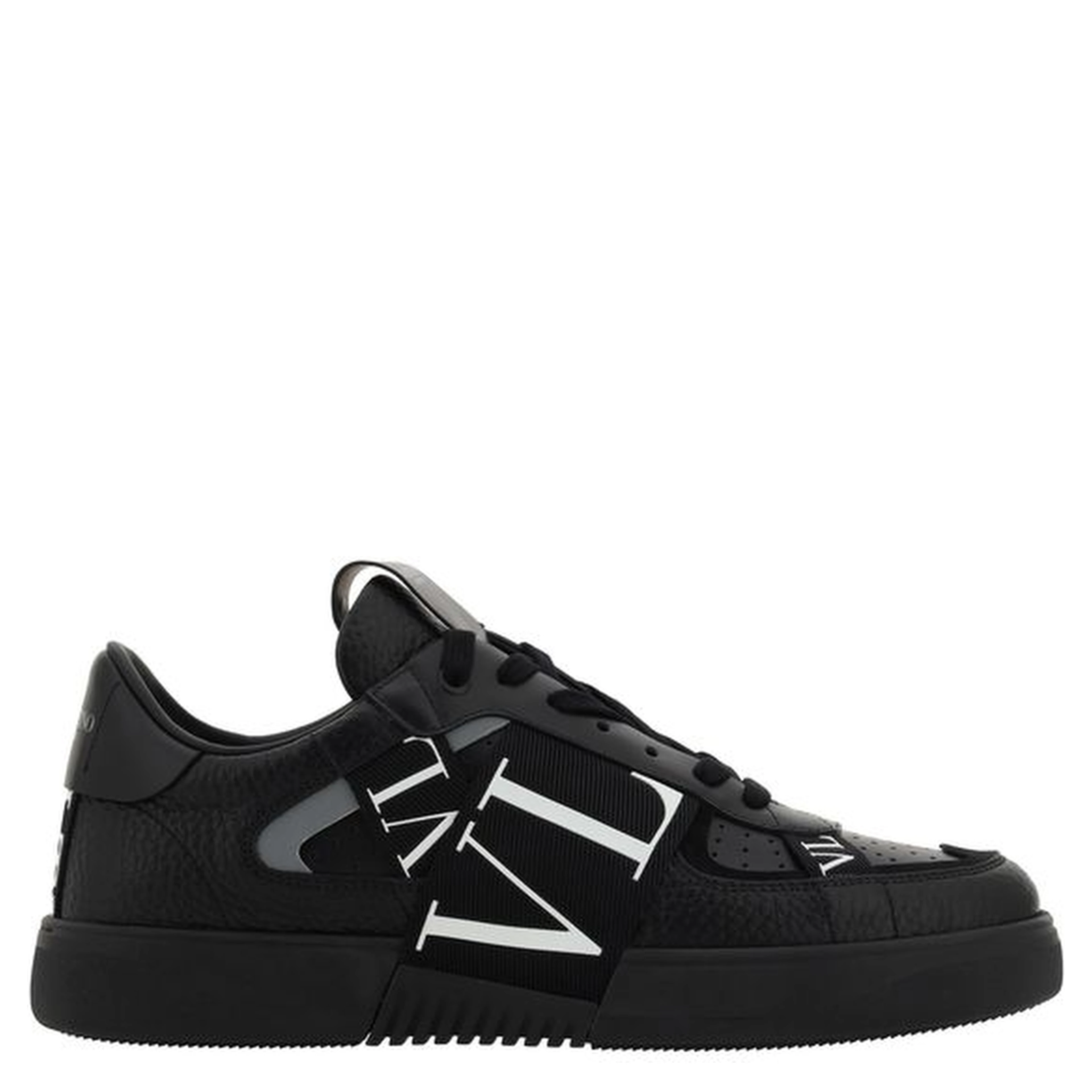 Black Leather VL7N Sneakers