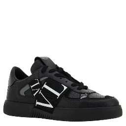 Black Leather VL7N Sneakers