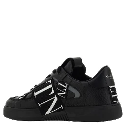 Black Leather VL7N Sneakers