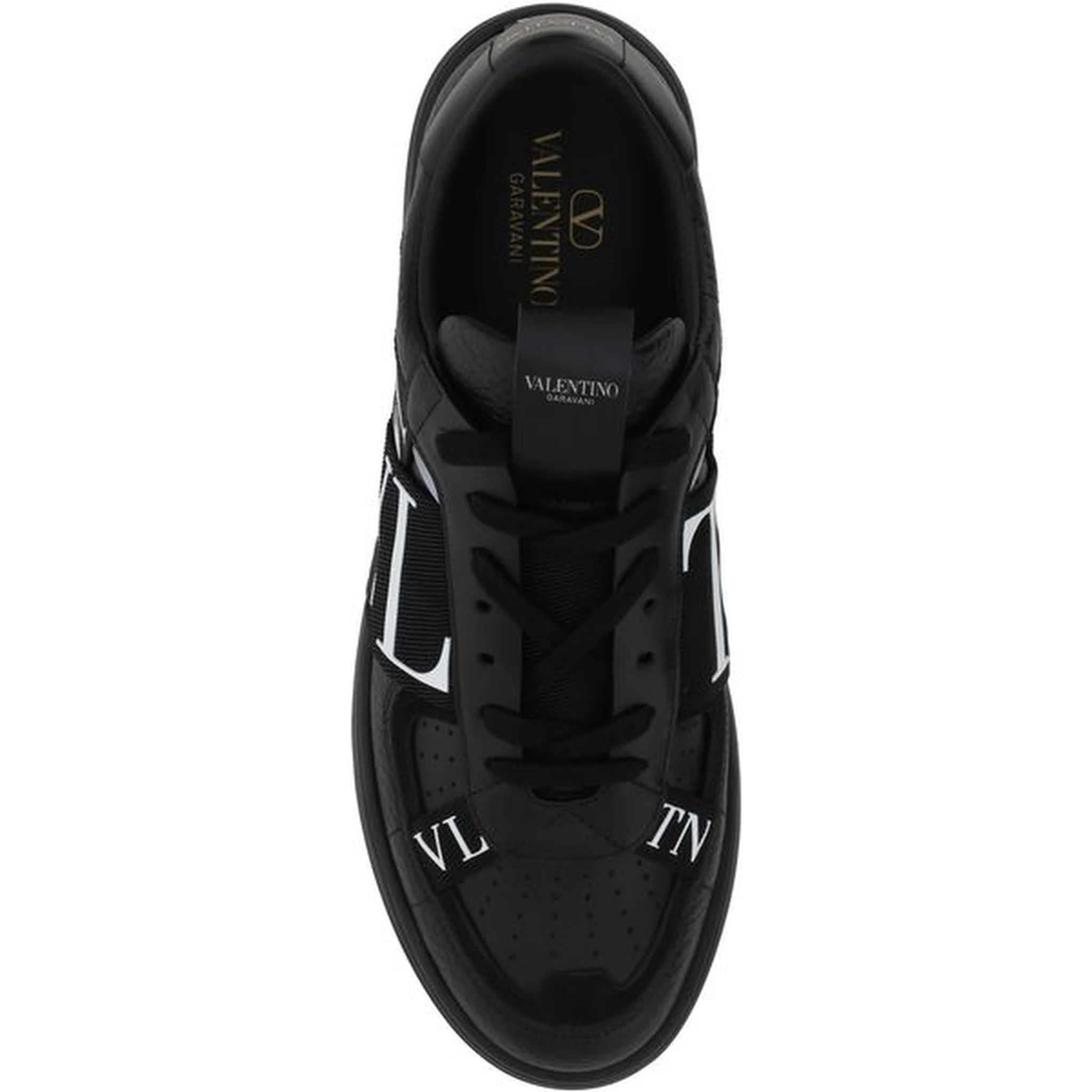 Black Leather VL7N Sneakers