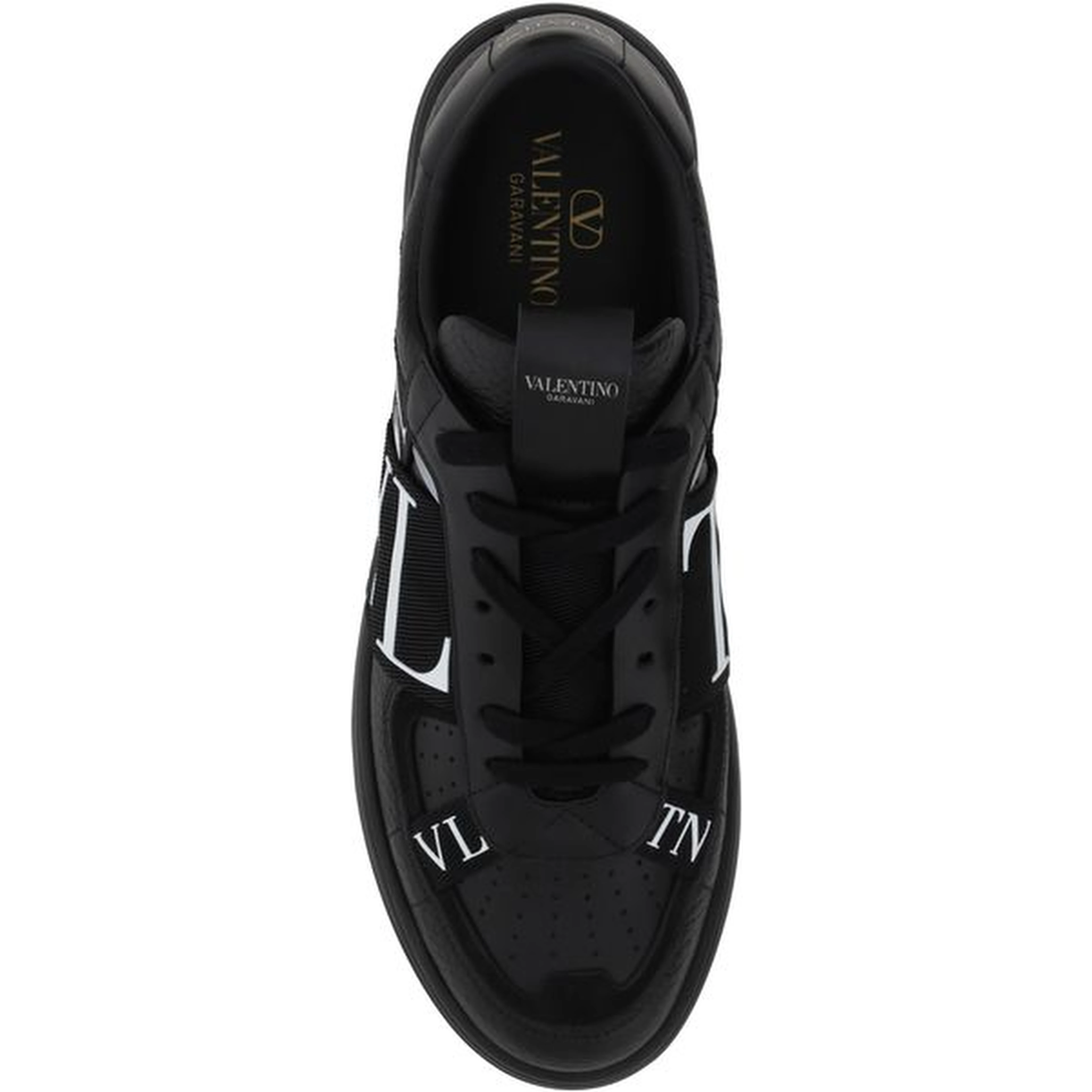 Black Leather VL7N Sneakers